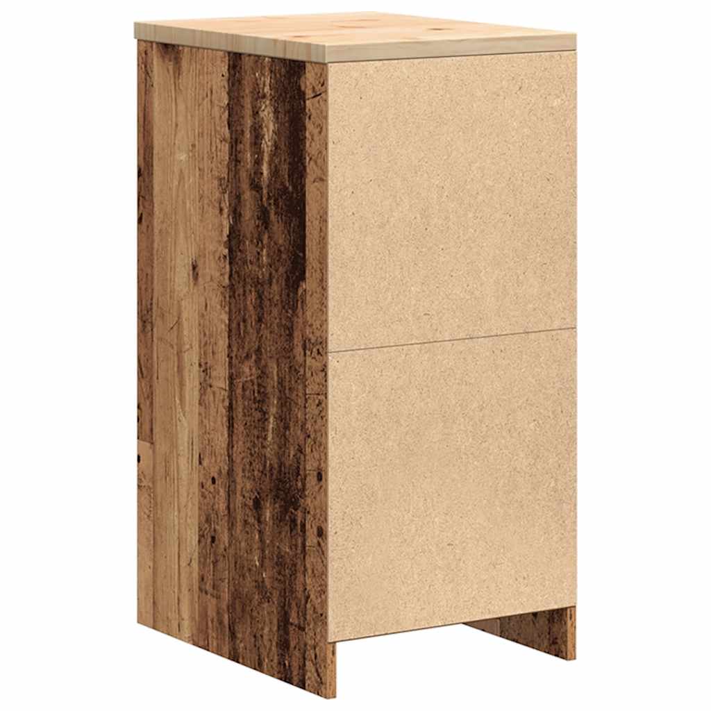 Armário de arrumação de garagem Madeira Velha 40x51x85 cm