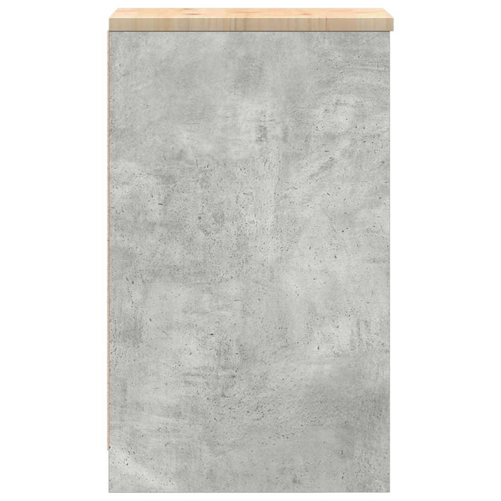 Armário de arrumação de garagem betão cinzento 30x51x85 cm