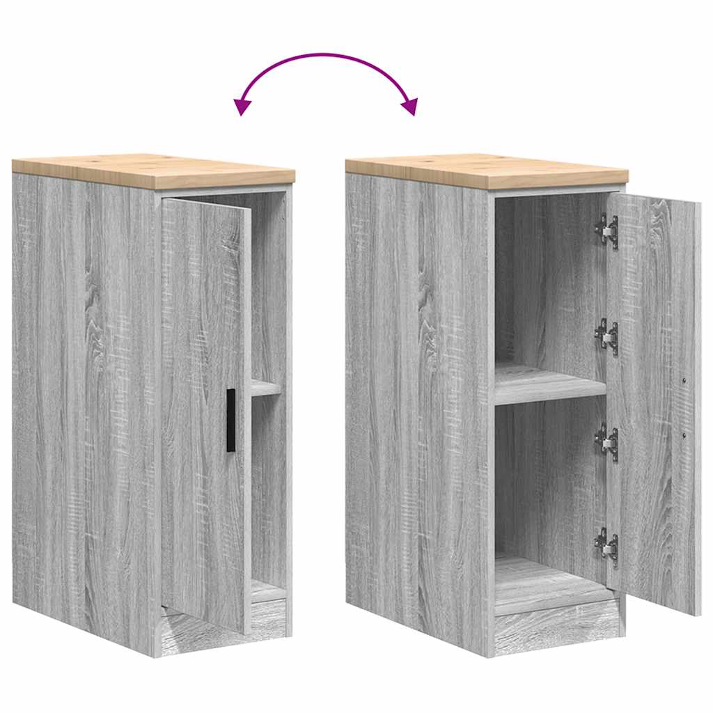 Armário de arrumação de garagem cinzento sonoma 30x51x85 cm