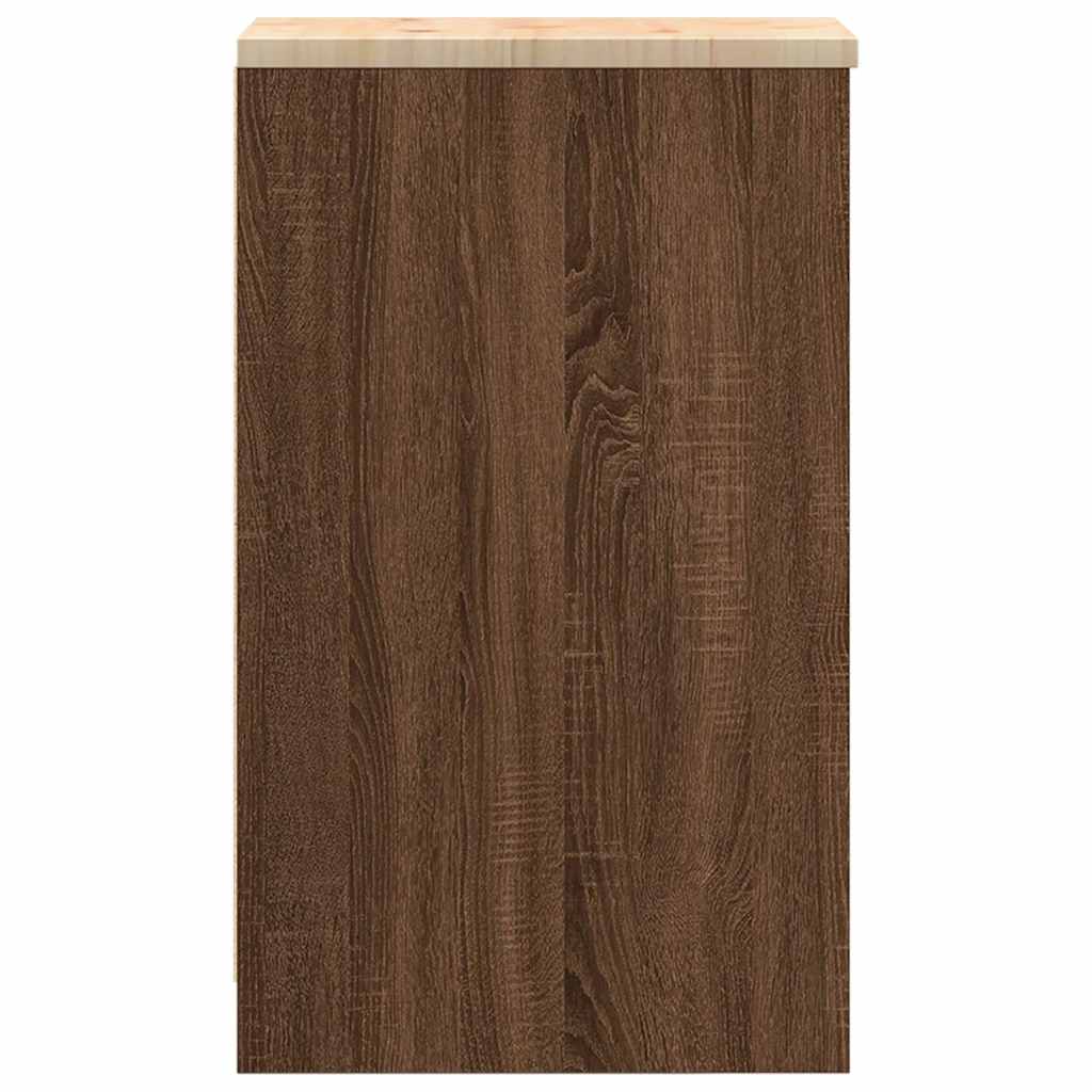 Armário de arrumação de garagem carvalho castanho 30x51x85 cm