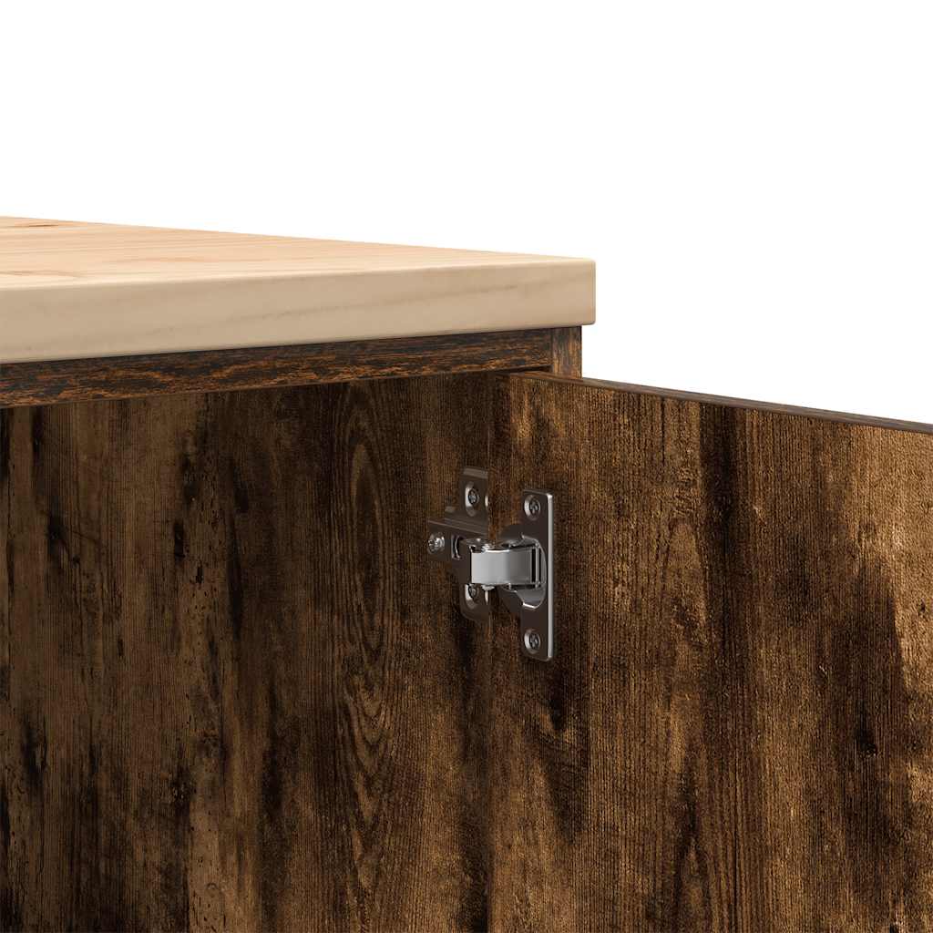 Armário de arrumação de garagem Carvalho fumado 40x51x85 cm