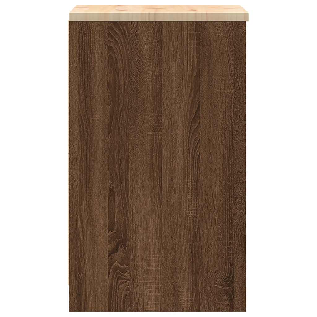 Armário de arrumação de garagem Carvalho Castanho 40x51x85 cm