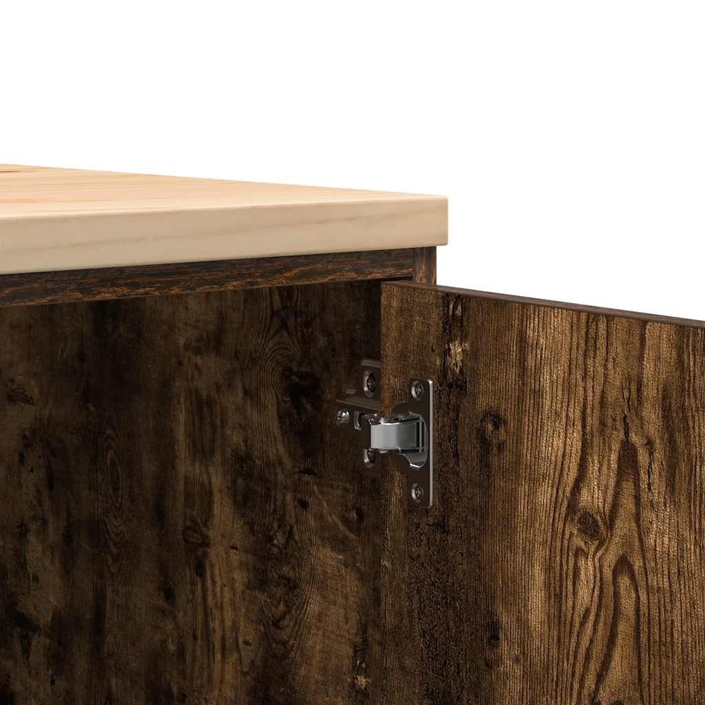 Armário de arrumação de garagem Carvalho fumado 60x51x85 cm