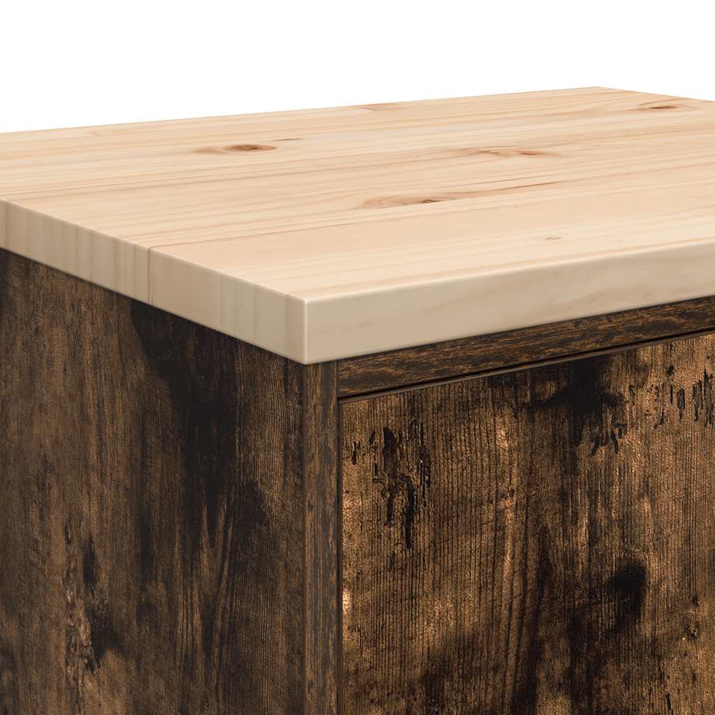 Armário de arrumação de garagem Carvalho fumado 60x51x85 cm