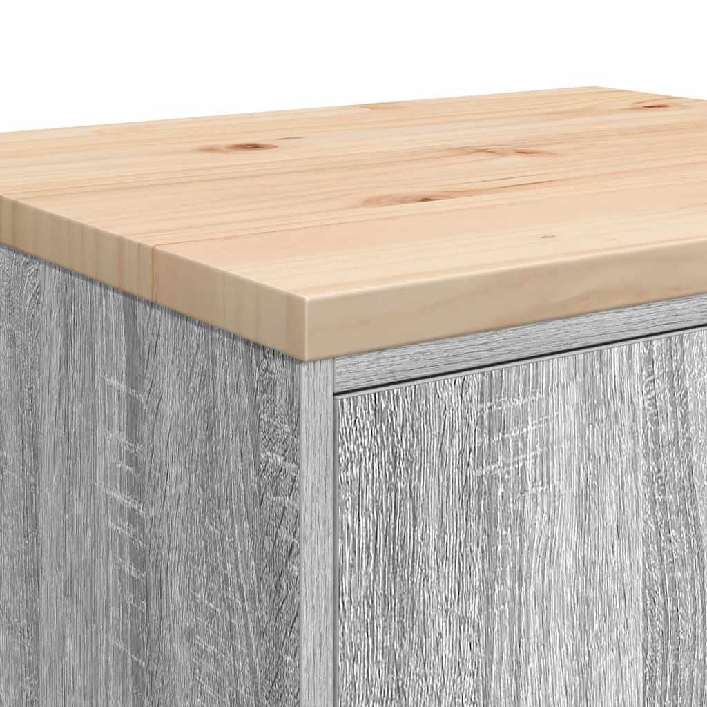 Armário de arrumação de garagem cinzento sonoma 60x51x85 cm