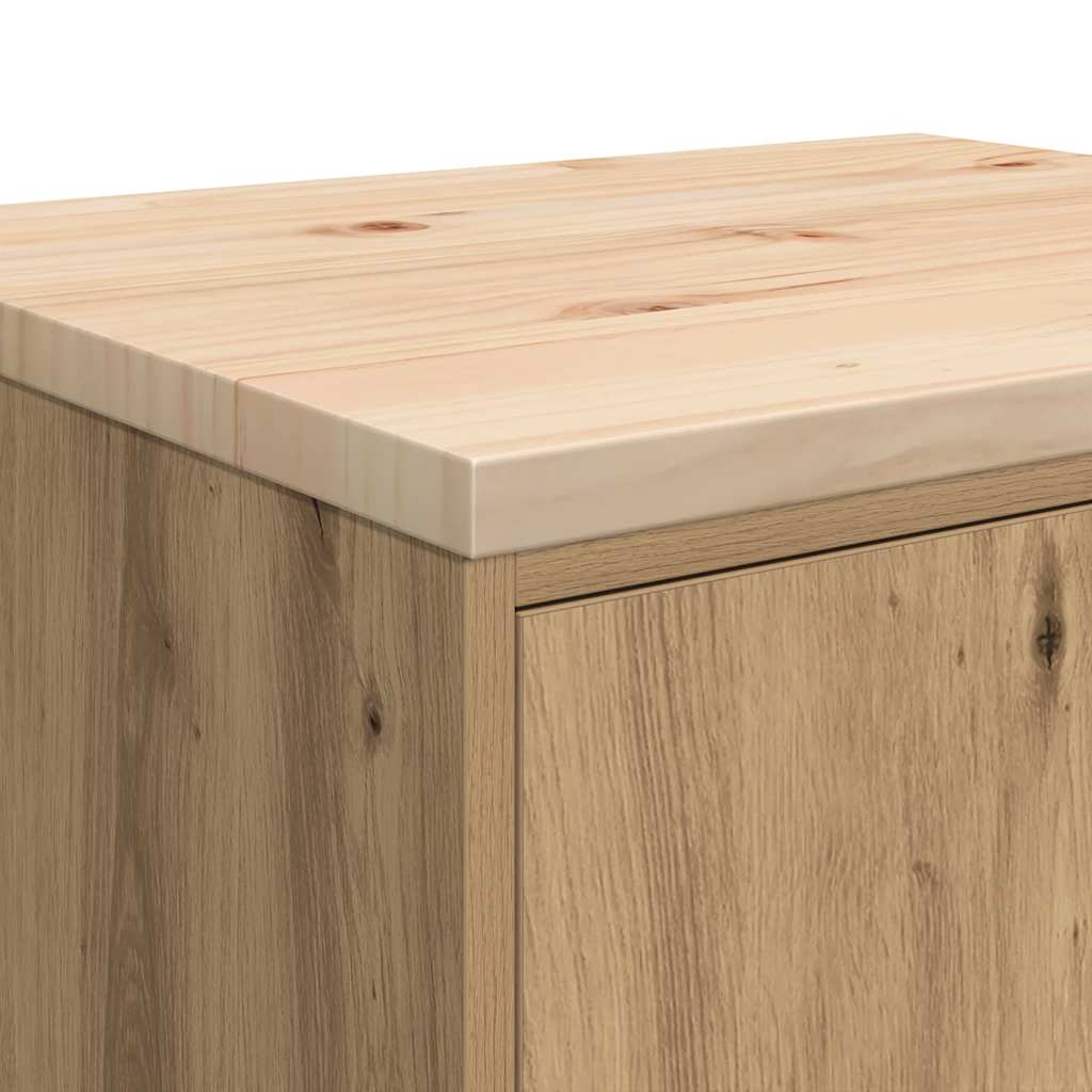 Armário de arrumação de garagem carvalho artesanal 60x51x85 cm