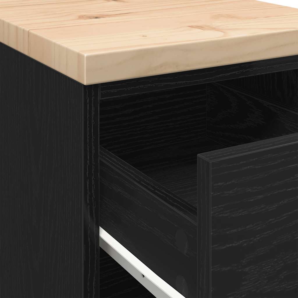 Armário de arrumação de garagem Preto 30x51x85 cm