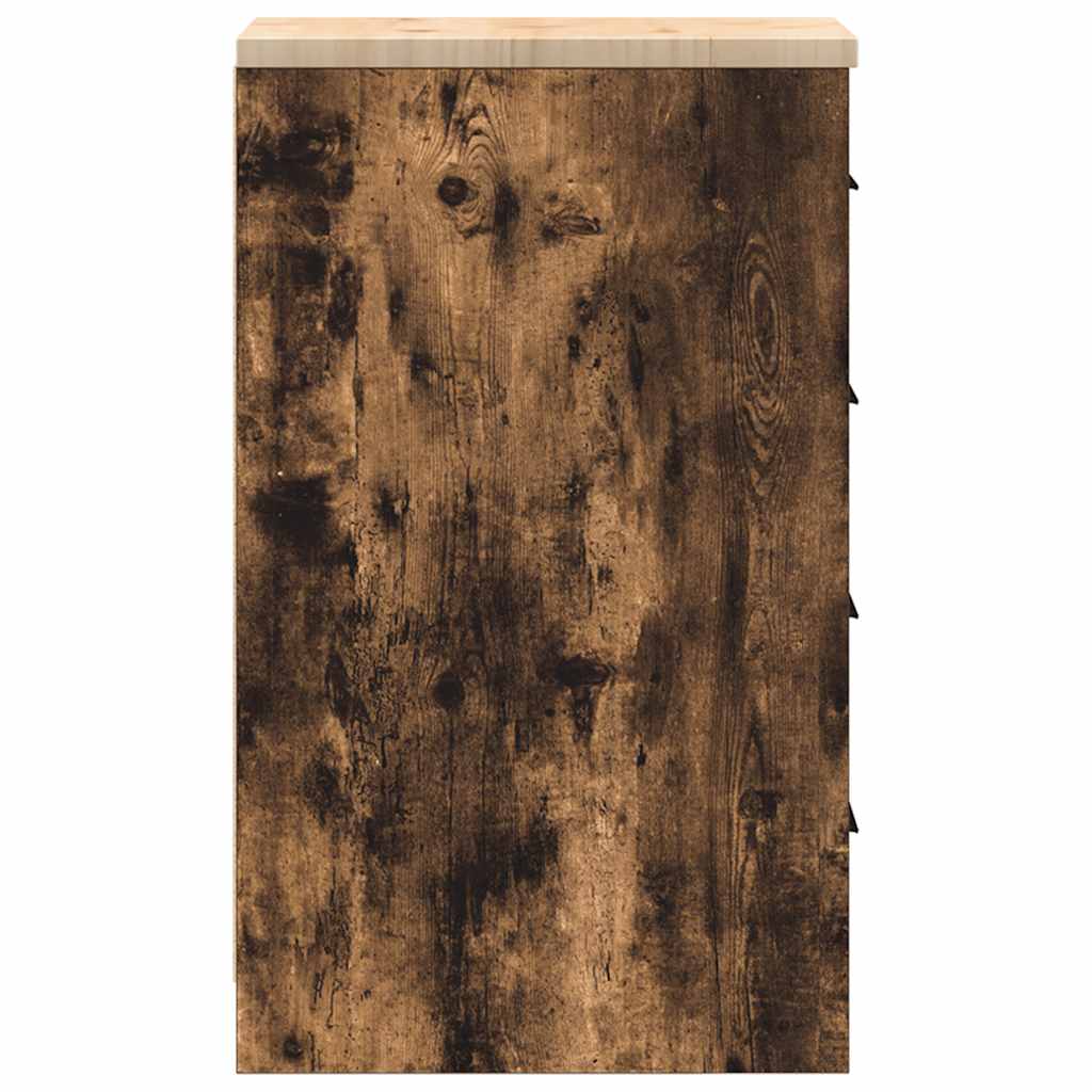 Armário de arrumação de garagem carvalho fumado 30x51x85 cm