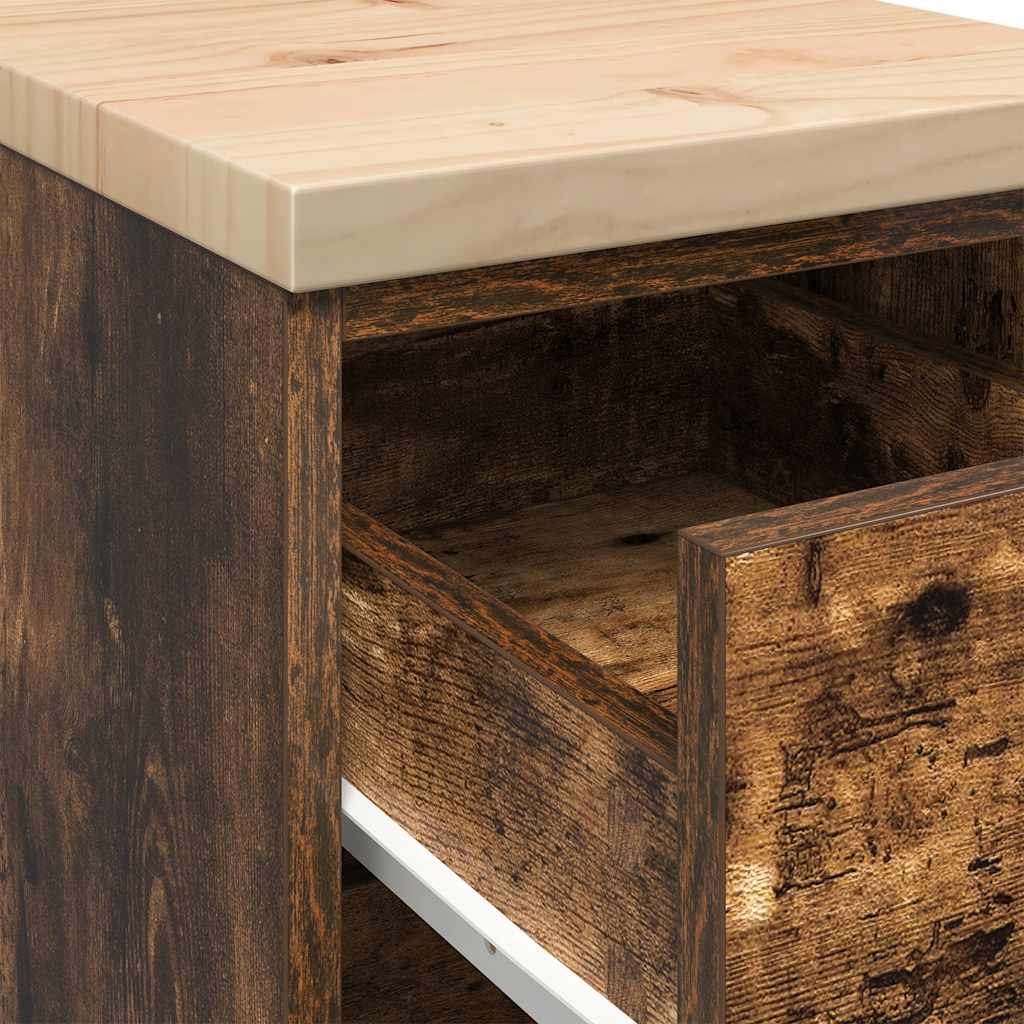 Armário de arrumação de garagem carvalho fumado 30x51x85 cm