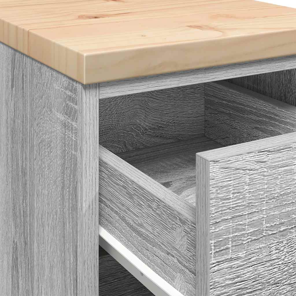 Armário de arrumação de garagem cinzento sonoma 30x51x85 cm