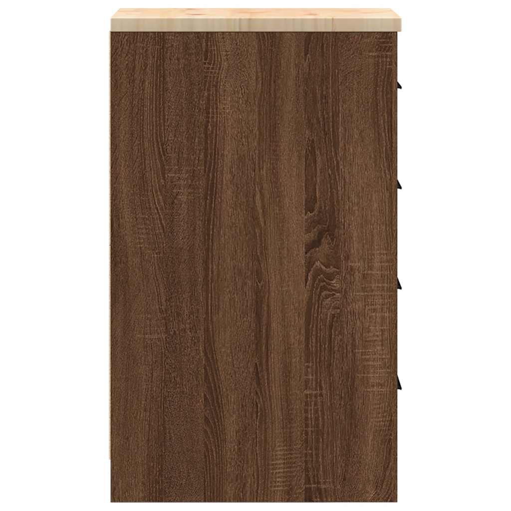 Armário de arrumação de garagem carvalho castanho 30x51x85 cm