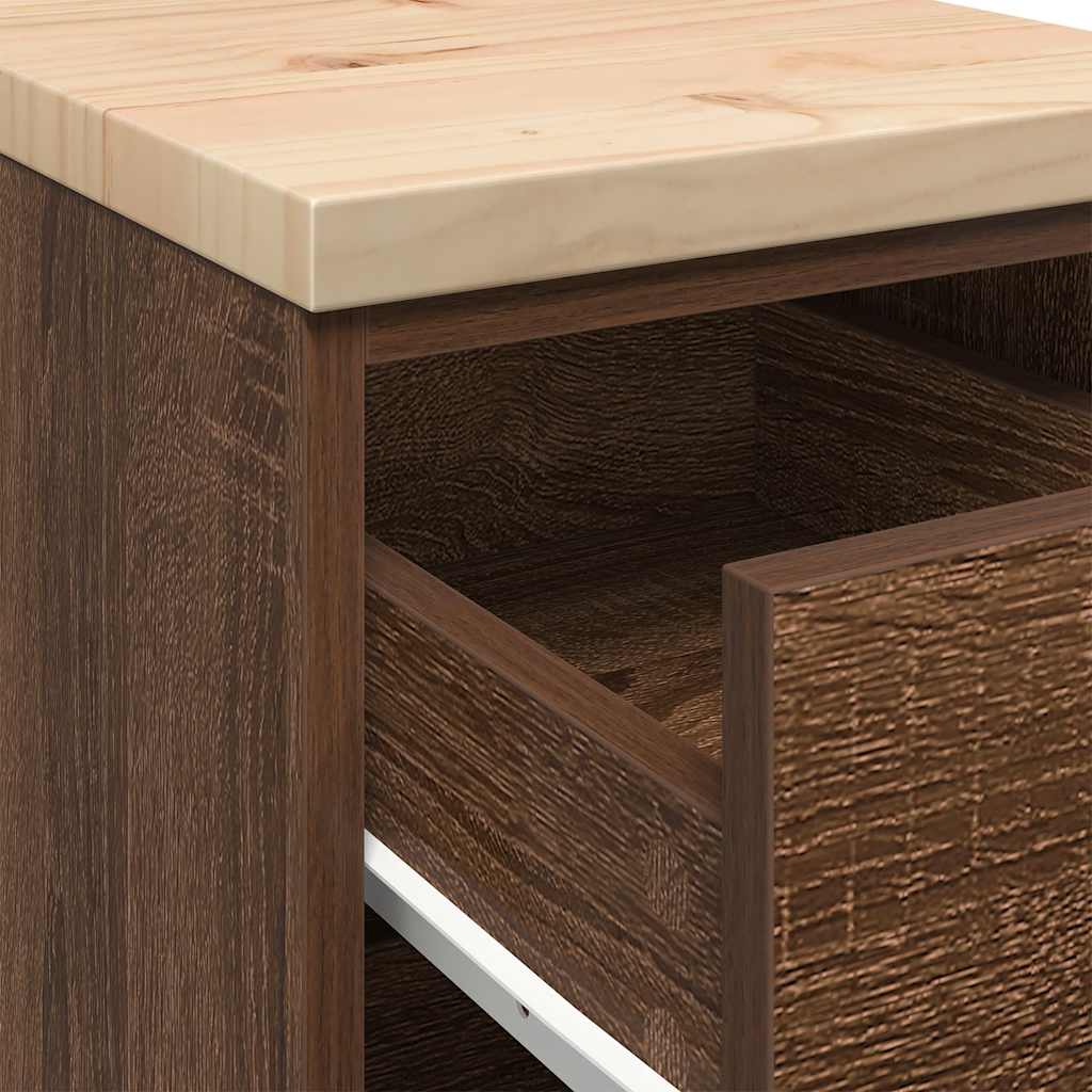 Armário de arrumação de garagem carvalho castanho 30x51x85 cm