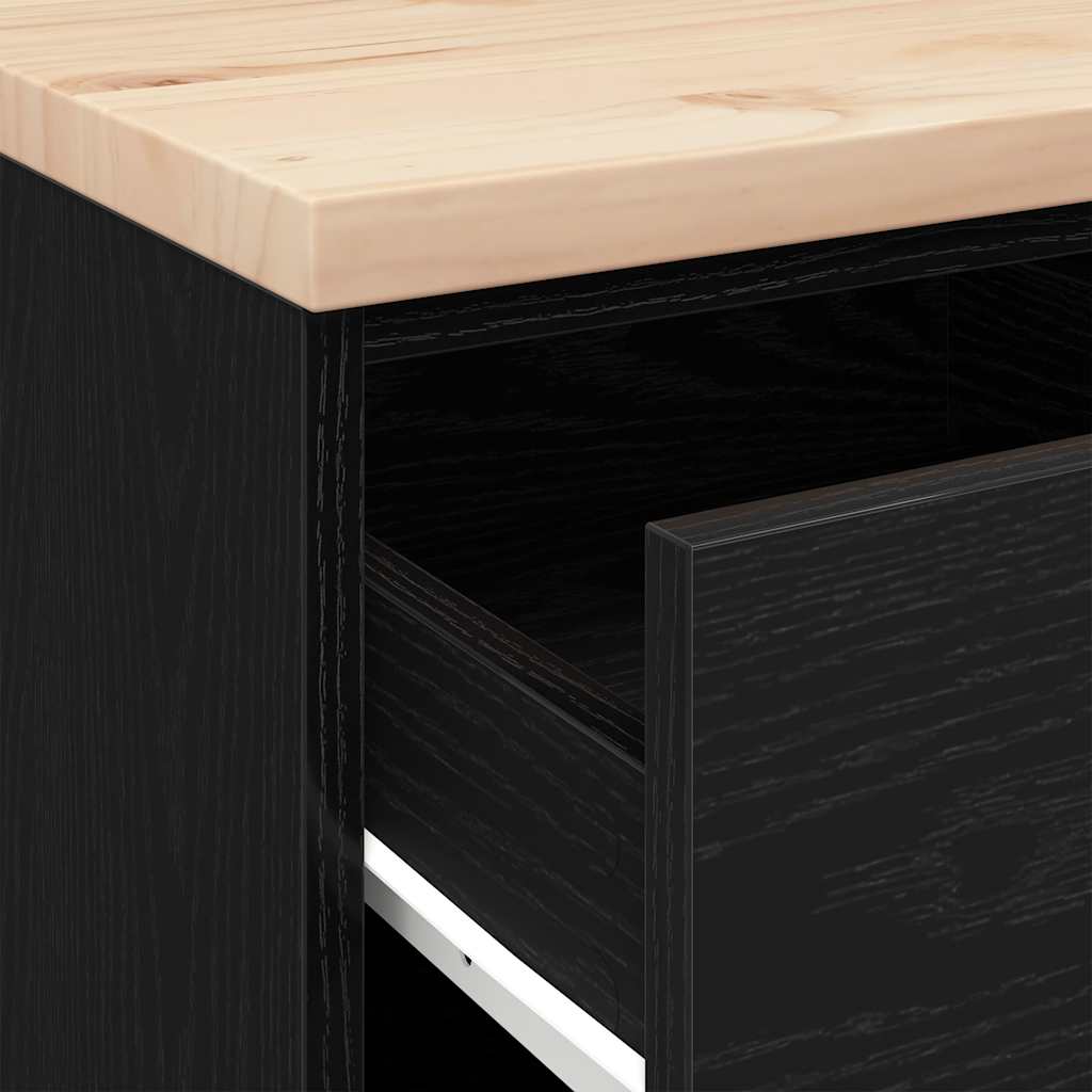 Armário de arrumação de garagem Preto 40x51x85 cm