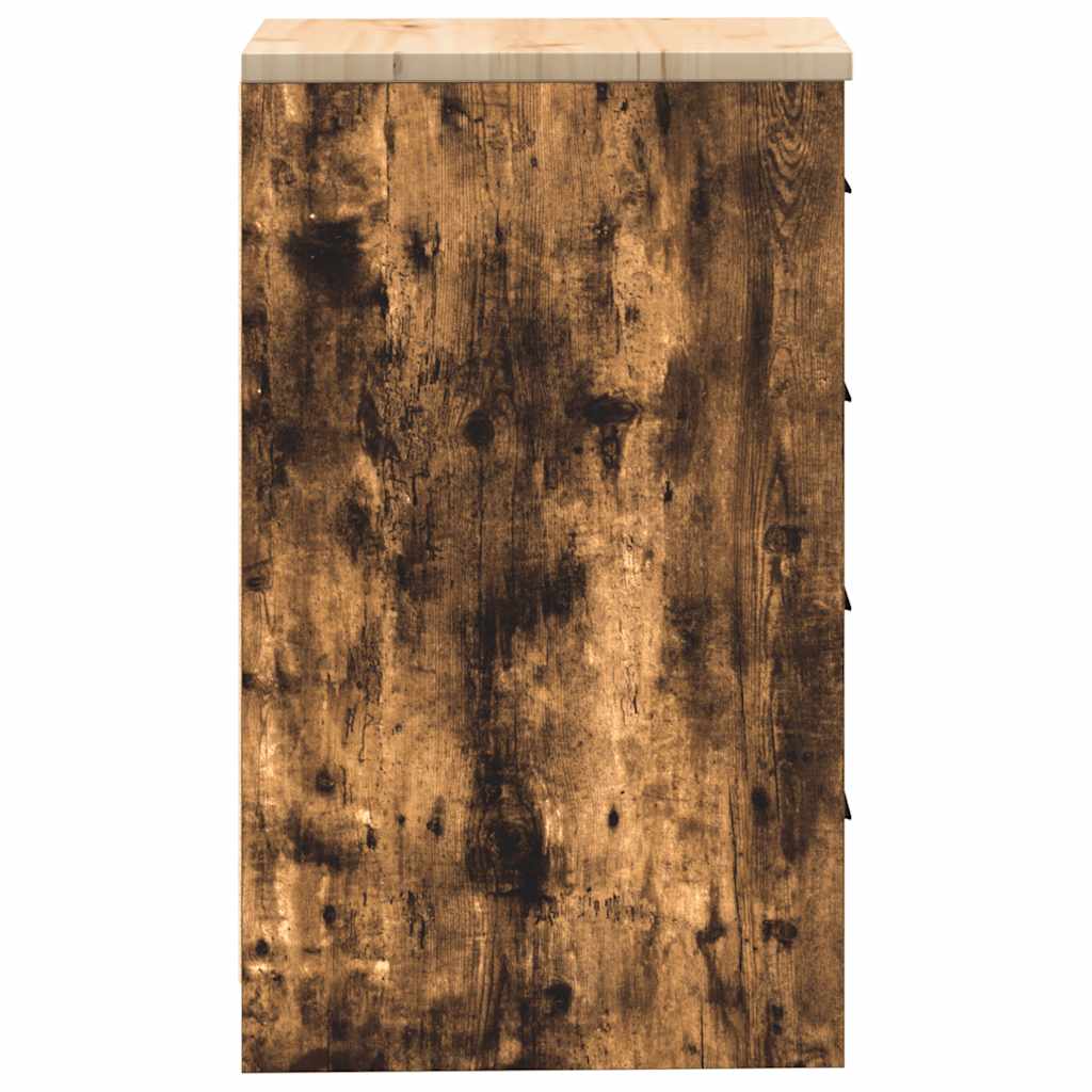 Armário de arrumação de garagem Carvalho fumado 40x51x85 cm