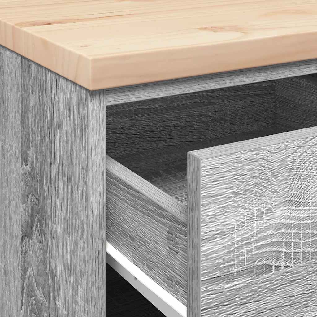 Armário de arrumação de garagem cinzento sonoma 40x51x85 cm