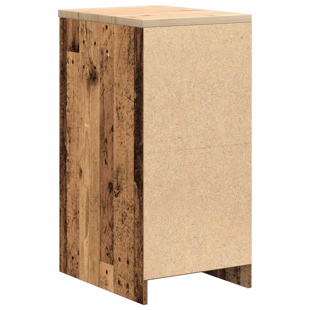 Armário de arrumação de garagem Madeira Velha 40x51x85 cm