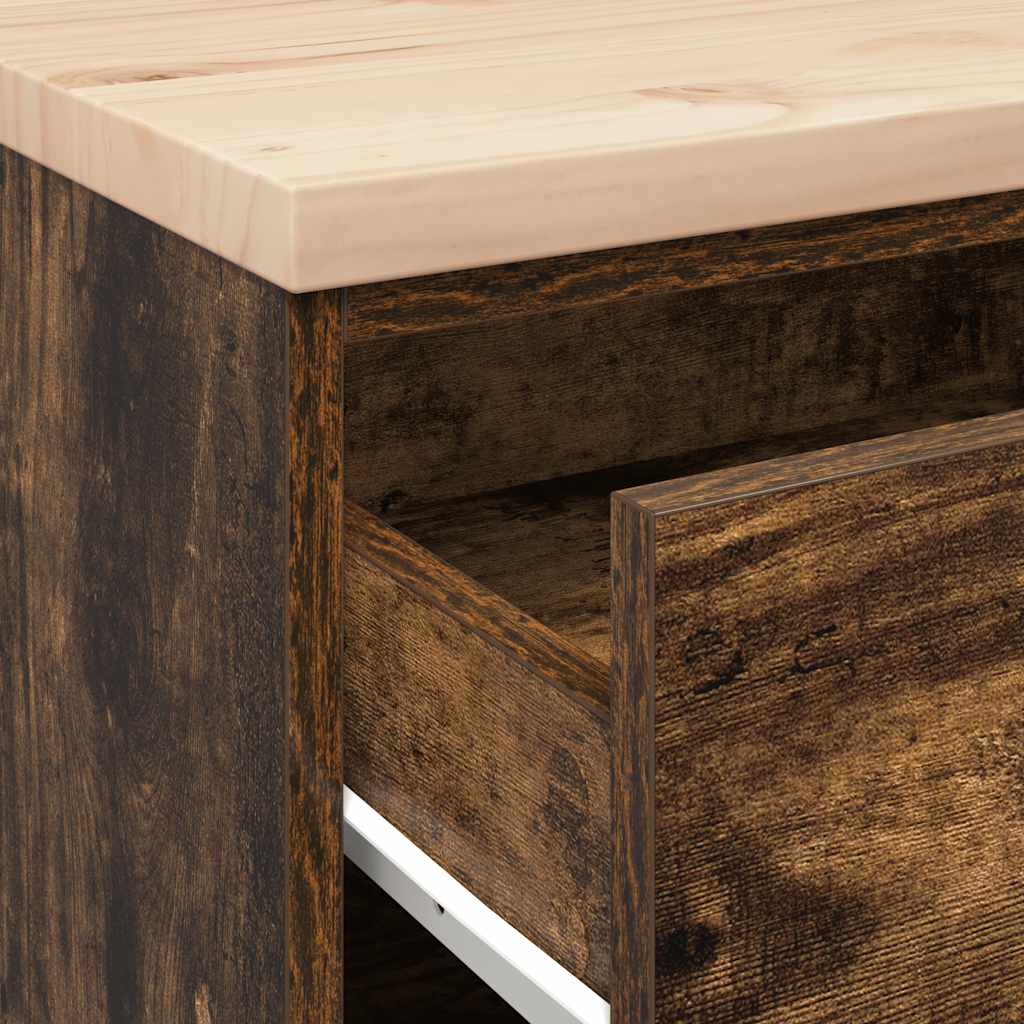 Armário de arrumação de garagem Carvalho fumado 60x51x85 cm