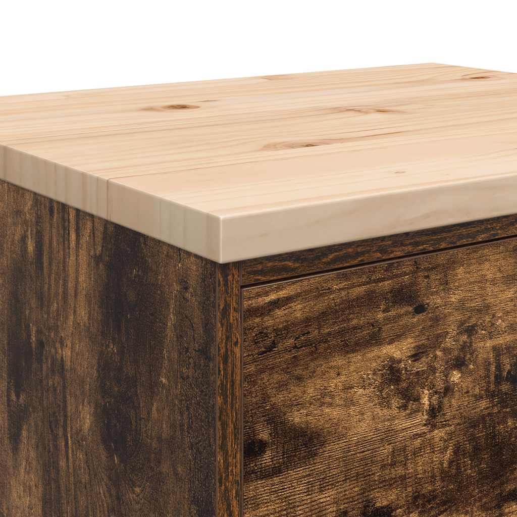 Armário de arrumação de garagem Carvalho fumado 60x51x85 cm