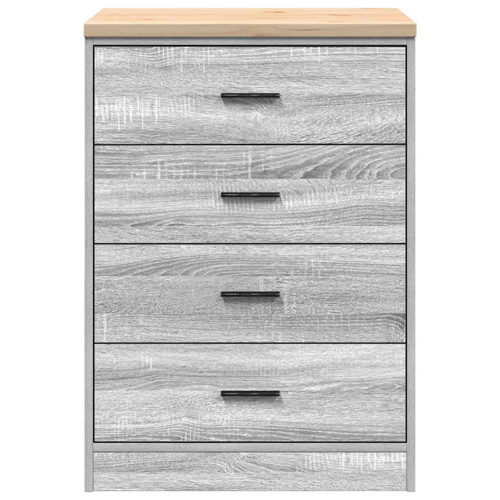 Armário de arrumação de garagem cinzento sonoma 60x51x85 cm