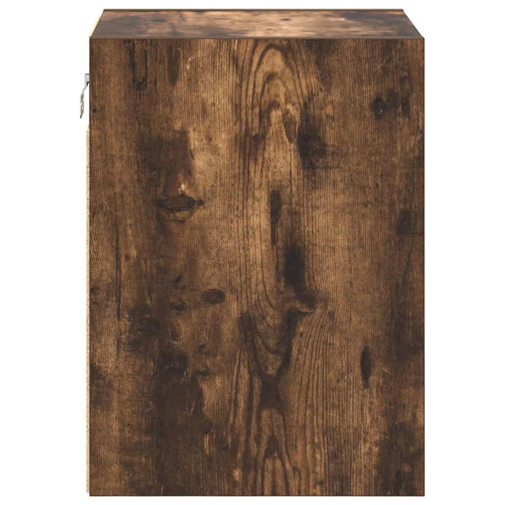 Armário de parede garagem madeira engenheirada carvalho fumado