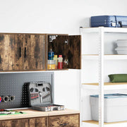 Armário de parede garagem madeira engenheirada carvalho fumado