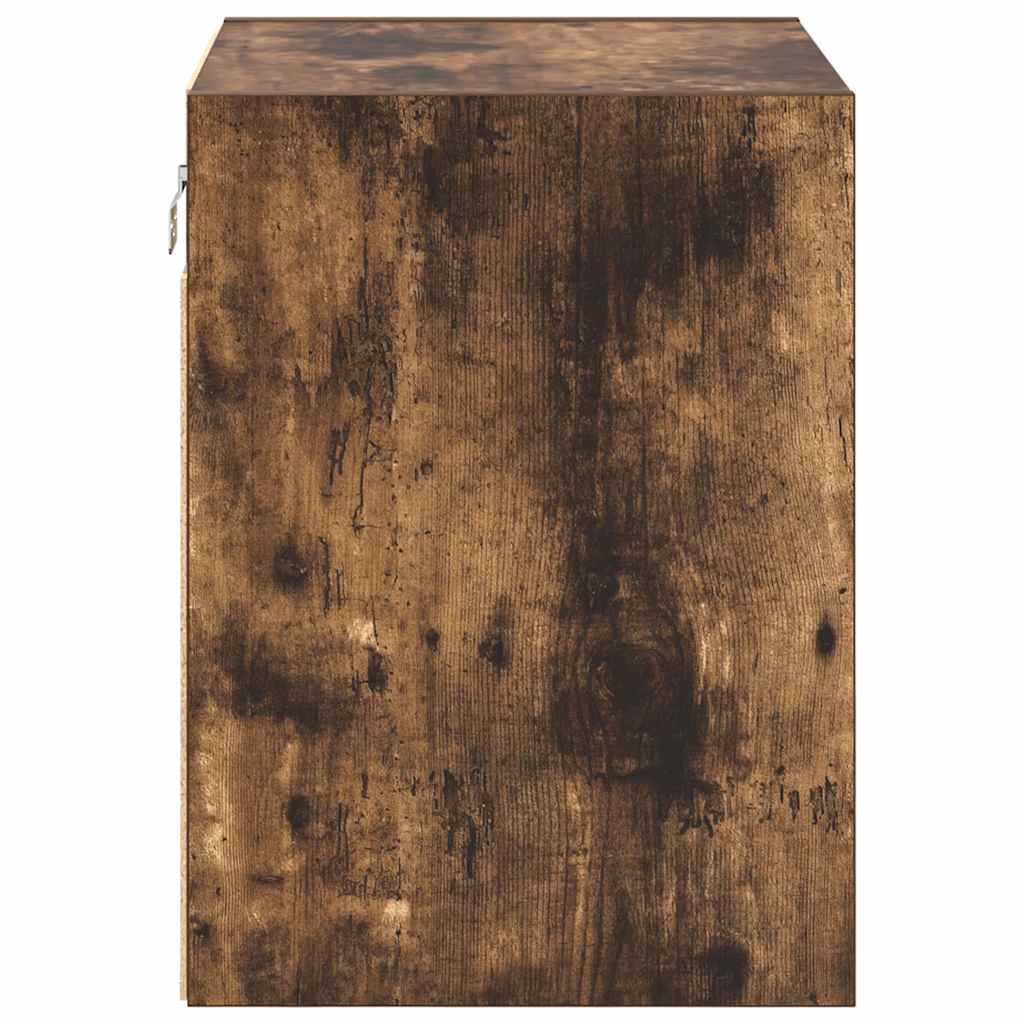 Armário de parede garagem madeira engenheirada carvalho fumado