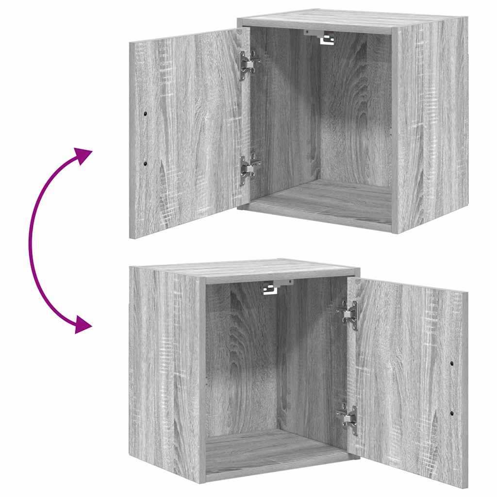 Armários de parede para garagem 2 pcs derivados de madeira