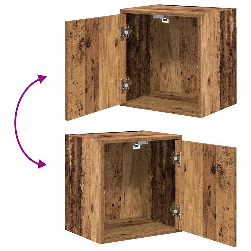 Armários de parede para garagem 2 pcs derivados de madeira