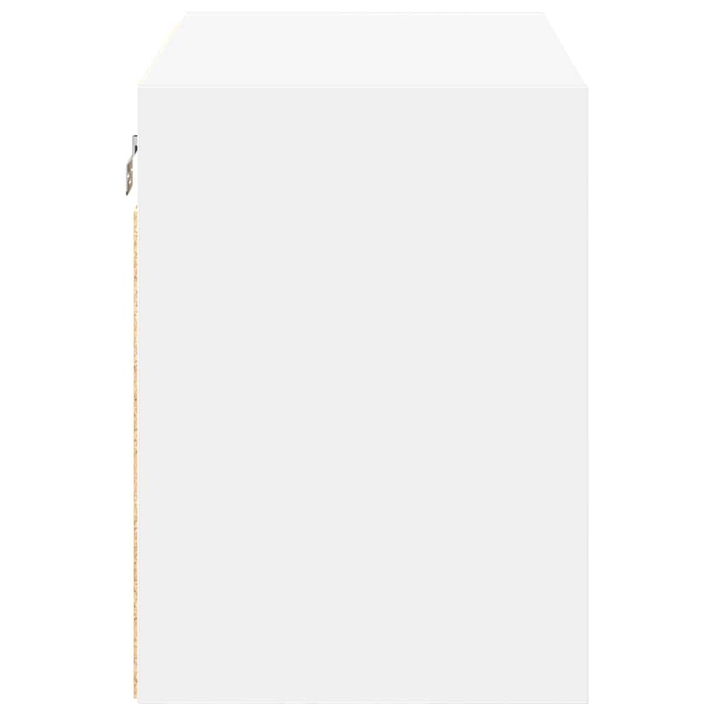 Armário de parede da garagem branco madeira engenheirada