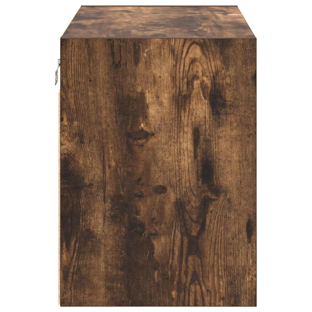 Armário de parede garagem madeira engenheirada carvalho fumado