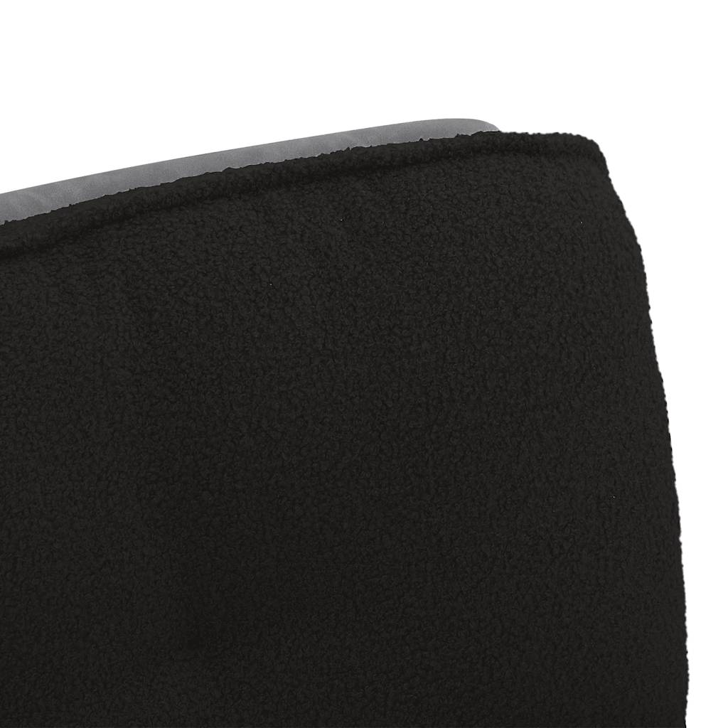 Cadeira de escritório giratória preto de lã encaracolado tecido
