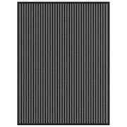 Capacho às riscas preto e cinzento 90x120 cm