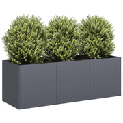 Vaso Antracite 120x40x40 cm Aço Laminado a Frio