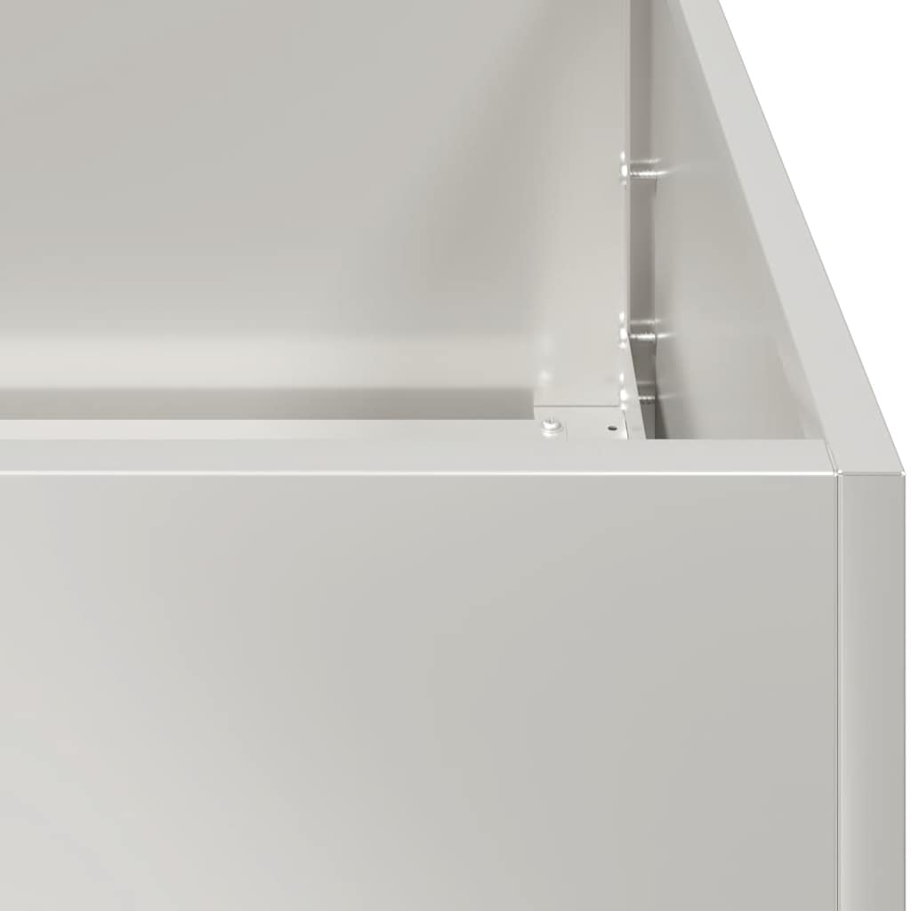 Plantador 120x40x40 cm aço inoxidável