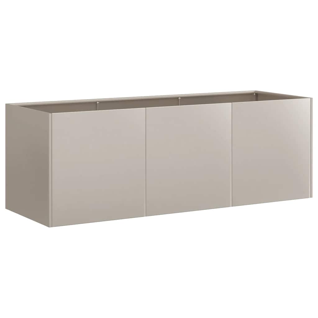 Floreira enferrujada 120x40x40 cm aço resistente