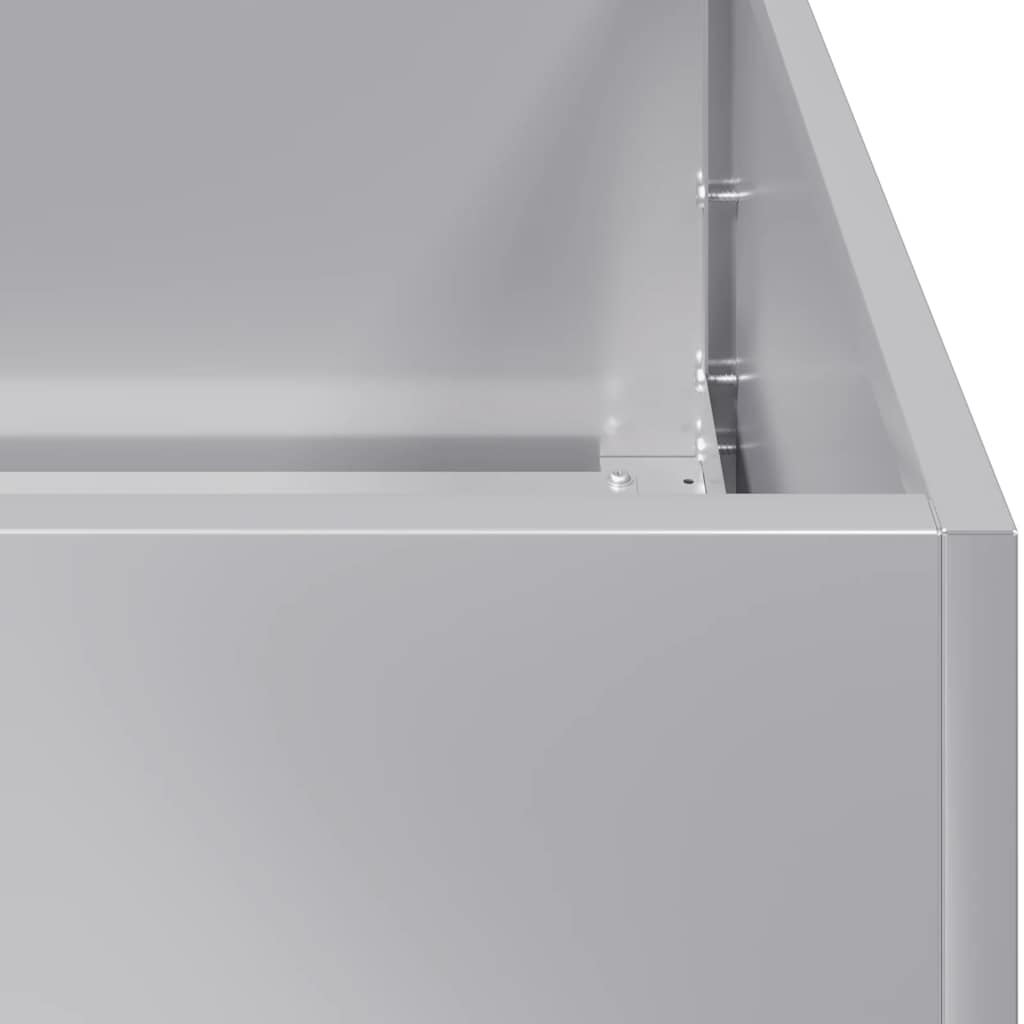 Planter 280x40x40 cm aço galvanizado