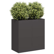 Vaso floreira 80x40x80 cm aço laminado a frio preto