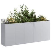 Planter 200x40x80 cm aço galvanizado