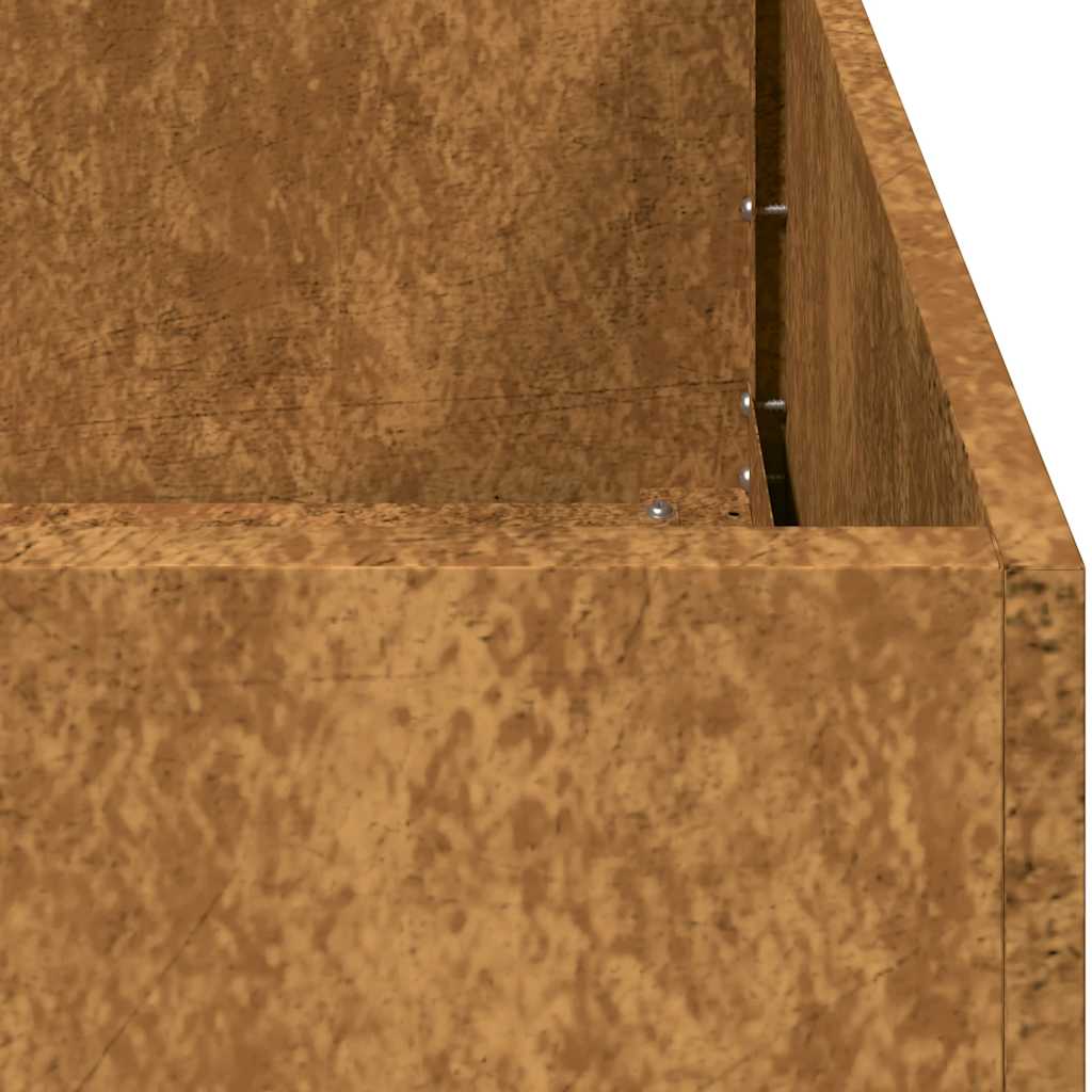 Floreira enferrujada 80x80x80 cm aço resistente