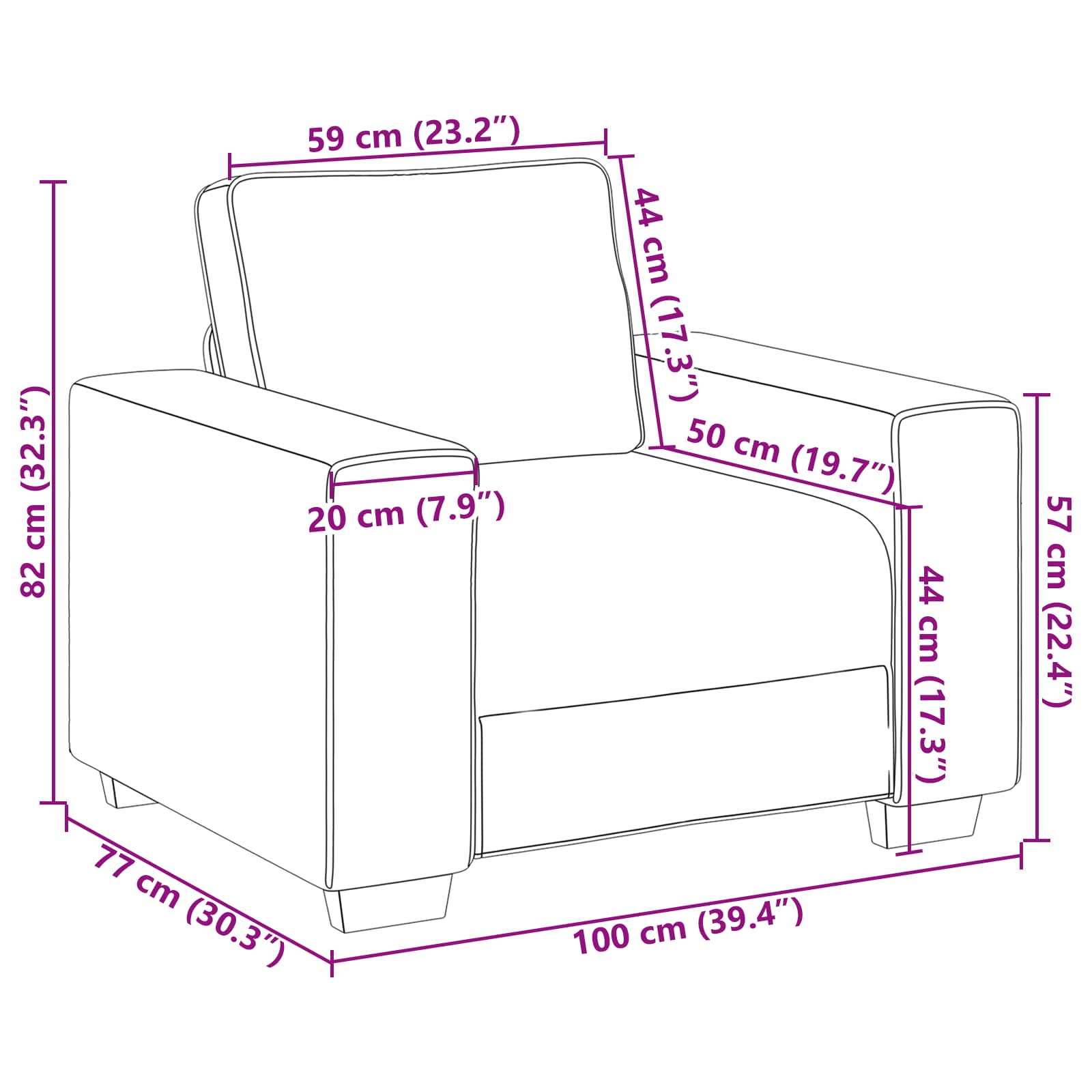 Sofá 3 pcs Cinza Nuvem Tecido de mistura de linho