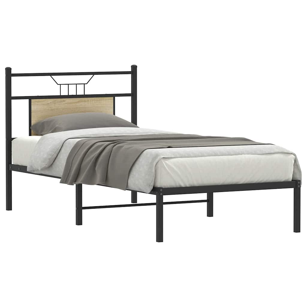 Estrutura cama s/ colchão derivados de madeira carvalho sonoma
