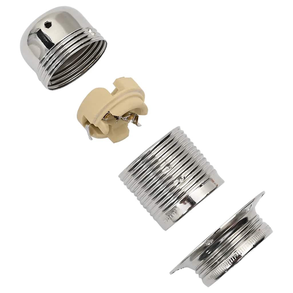 Casquilhos de lâmpadas 2 pcs Níquel acetinado E27