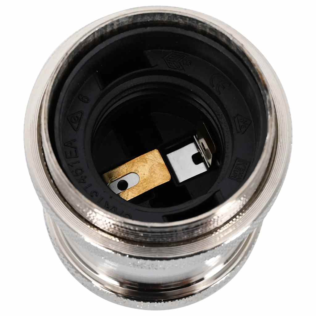 Casquilhos de lâmpadas 2 pcs Níquel acetinado E27