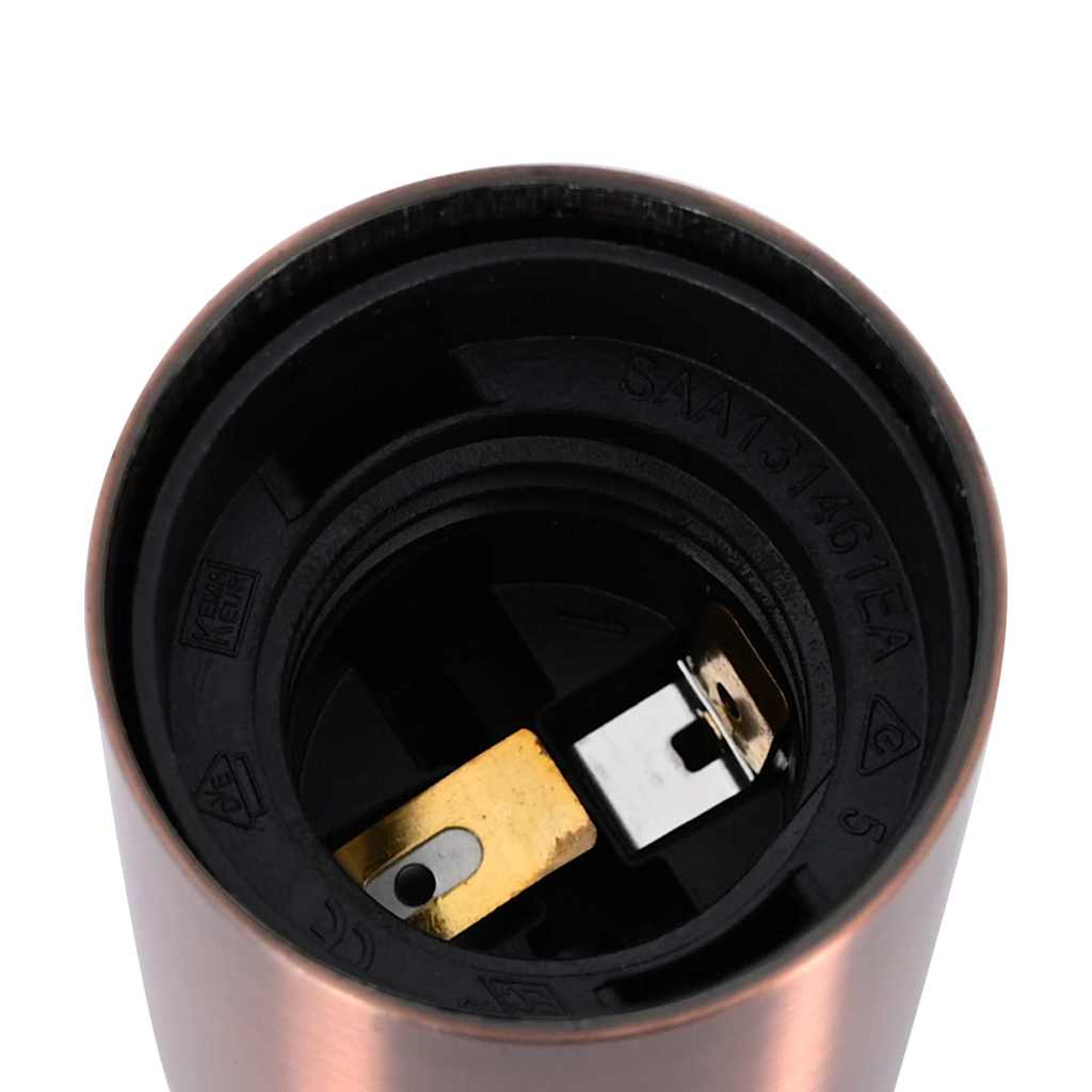 Casquilhos de lâmpadas 2 pcs Bronze vermelho E27