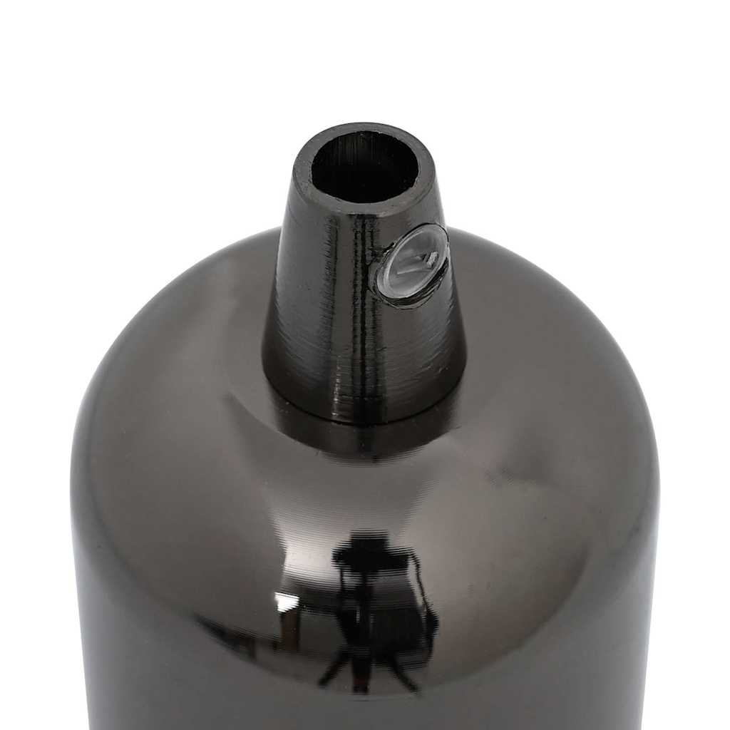 Casquilhos de lâmpadas 2 pcs Preto brilhante E27