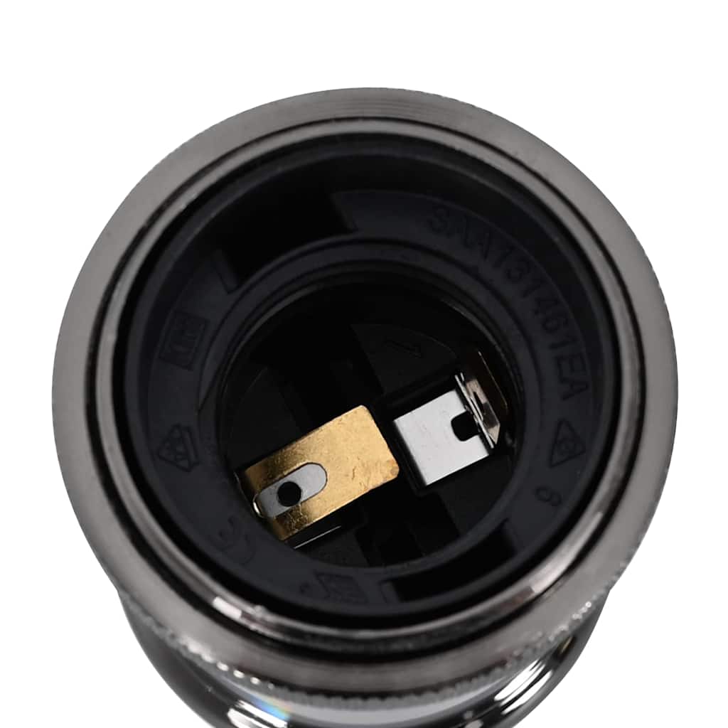 Casquilhos de lâmpadas 2 pcs Preto brilhante E27