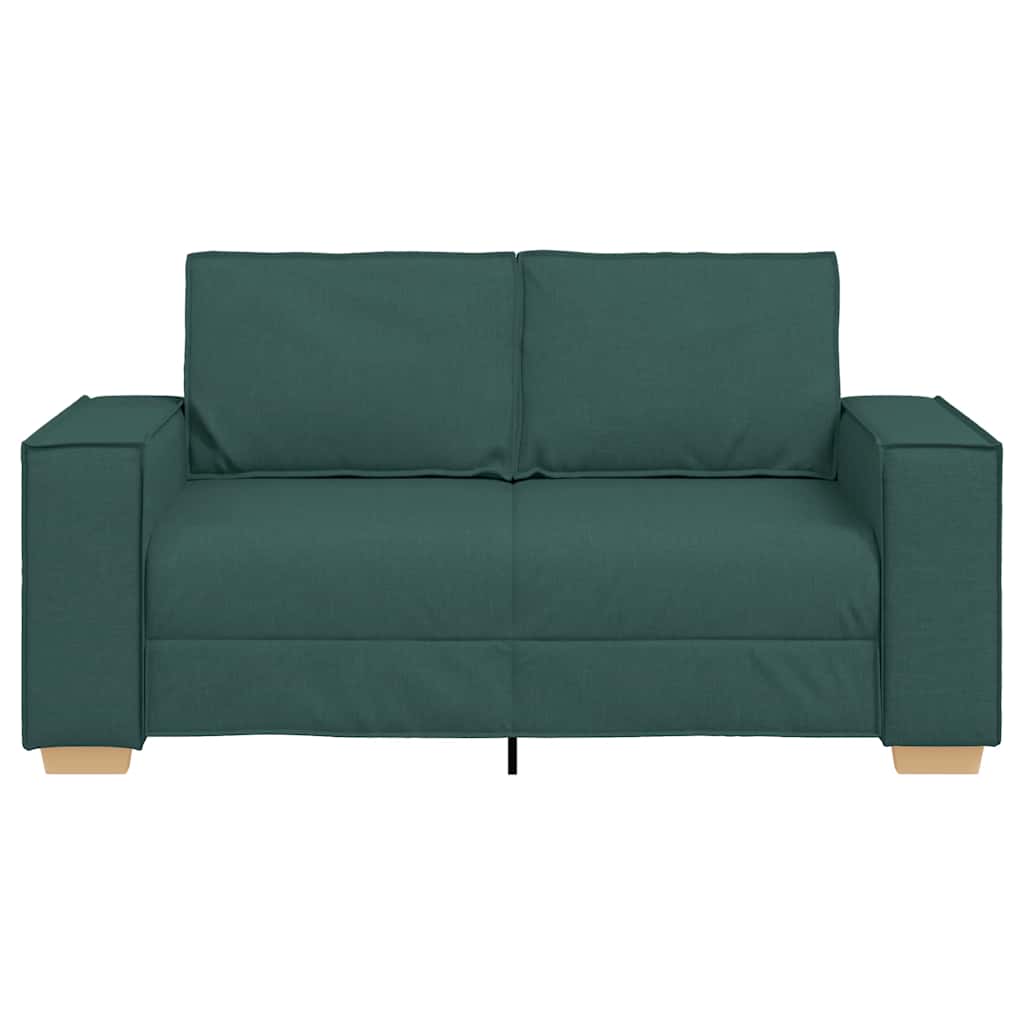 Sofá de 2 lugares verde escuro 120 cm tecido