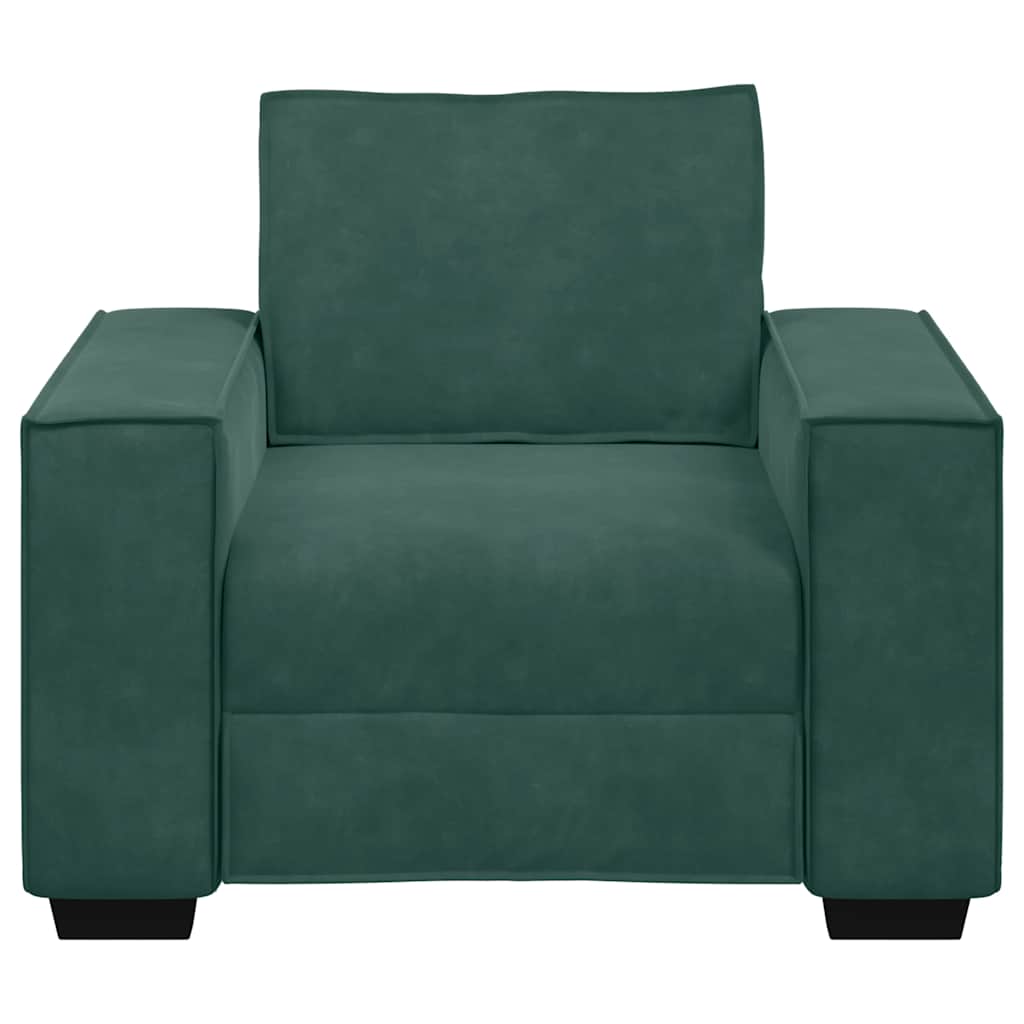 Poltrona 60 cm veludo verde-escuro