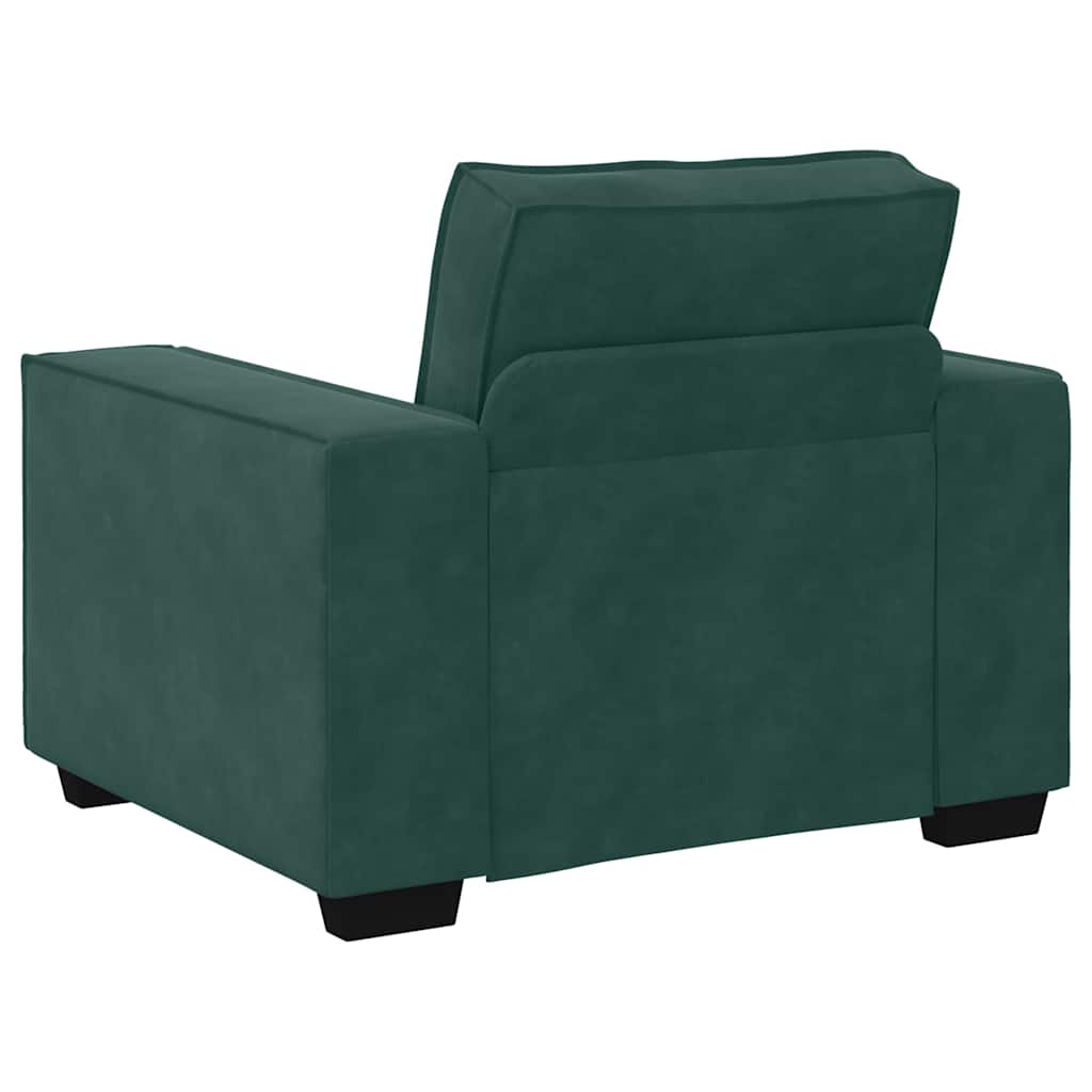 Poltrona 60 cm veludo verde-escuro