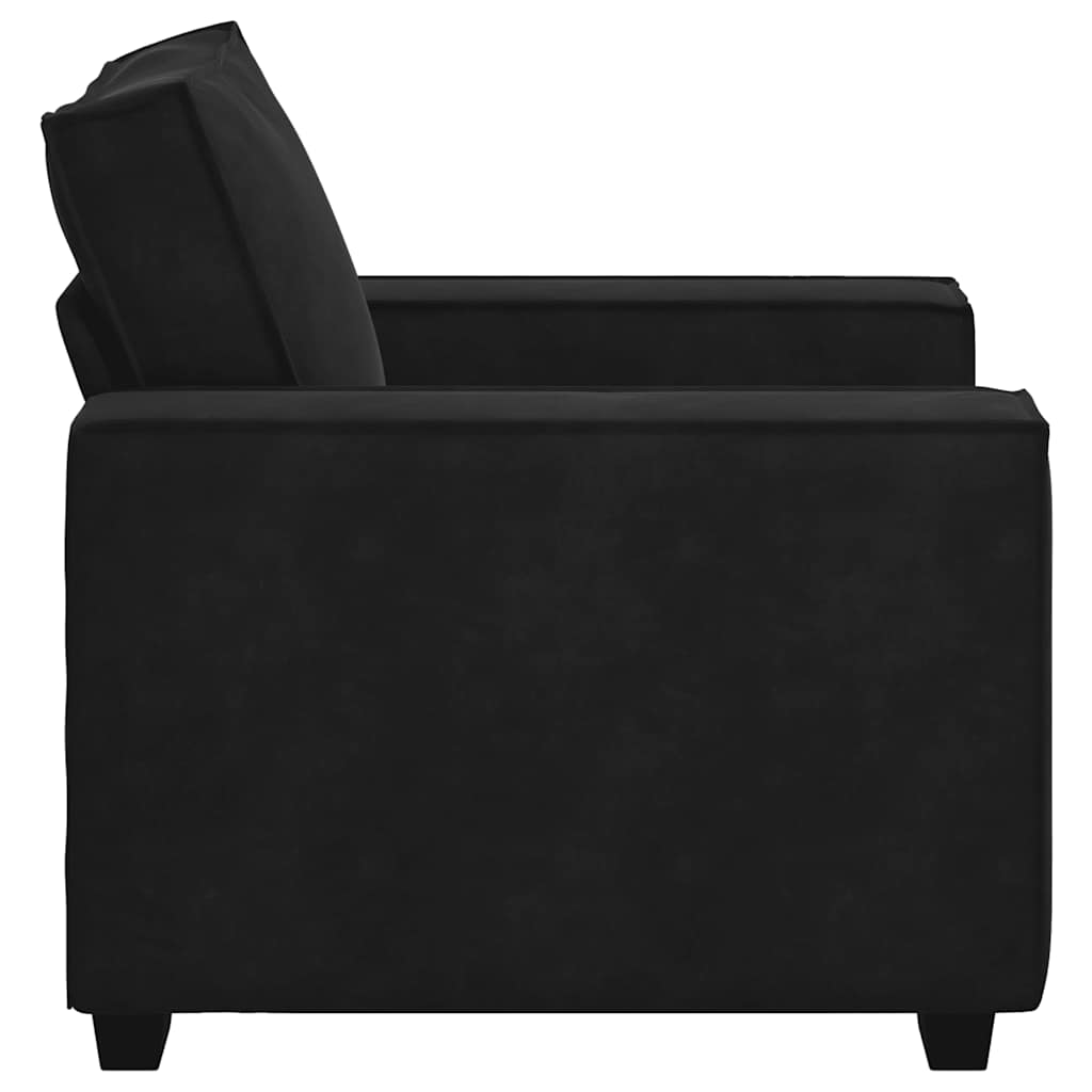 Poltrona 60 cm veludo preto
